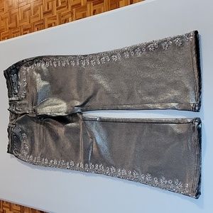 DG2 8 petite embellished silver jeans